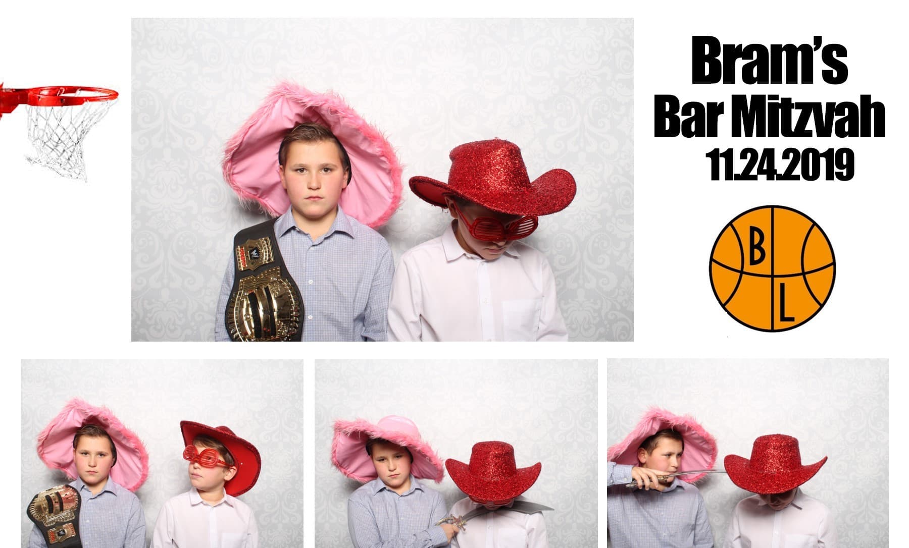 Bright party photo booth print layout